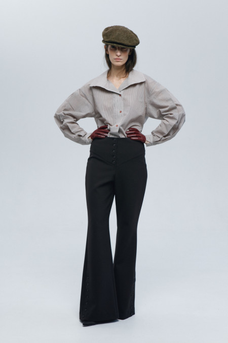 Брюки Bootcut (Цвет Горький шоколад, Размер 42/XS, Состав 64% Полиэстер, 27% Вискоза, 6% Хлопок, 3% Эластан)