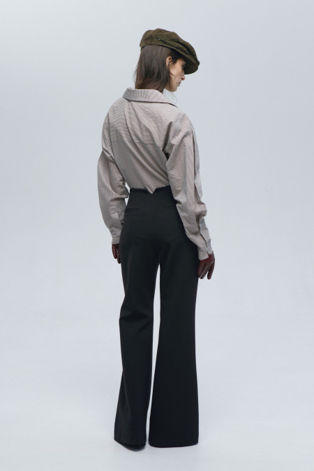 Брюки Bootcut (Цвет Горький шоколад, Размер 42/XS, Состав 64% Полиэстер, 27% Вискоза, 6% Хлопок, 3% Эластан)