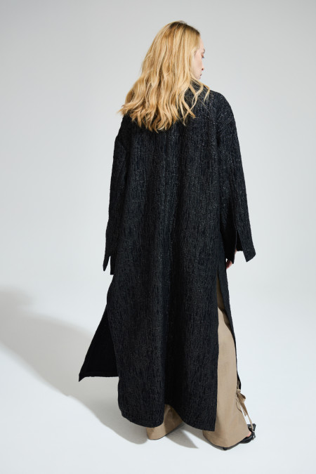Пальто The Coat (Цвет Чёрный, Размер 44/S, Состав 38% хлопок 33% шерсть 17% полиамид)