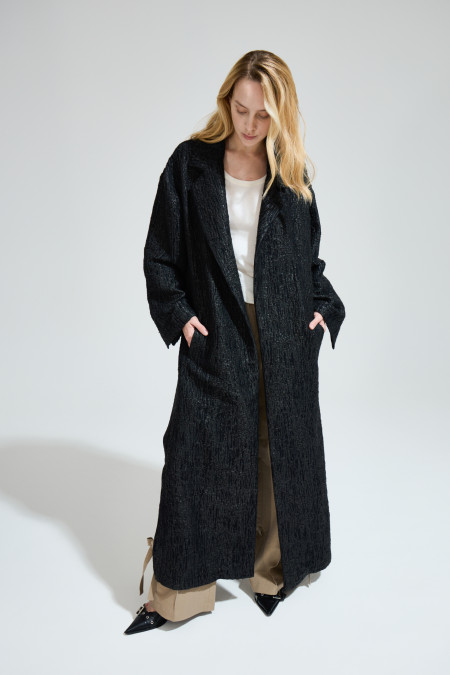 Пальто The Coat (Цвет Чёрный, Размер 44/S, Состав 38% хлопок 33% шерсть 17% полиамид)