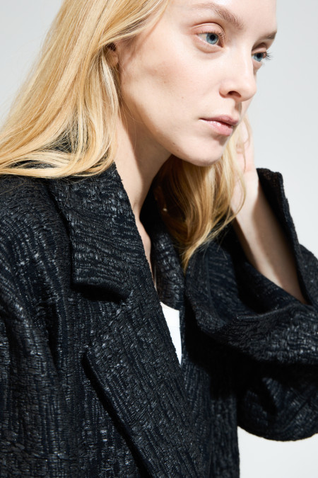Пальто The Coat (Цвет Чёрный, Размер 44/S, Состав 38% хлопок 33% шерсть 17% полиамид)