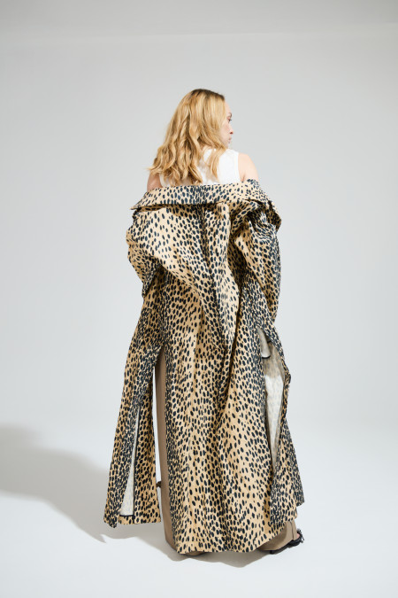 Пальто The Coat (Цвет Леопард, Размер 44/S, Состав 90% хлопок 10% полиэстер)