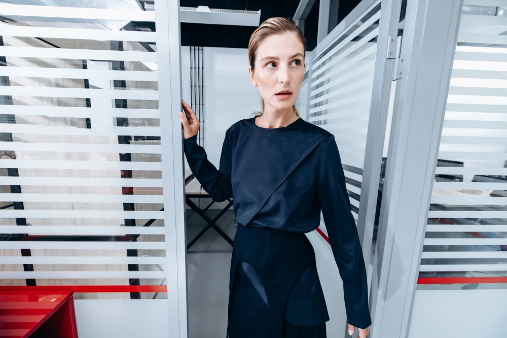 Блузка Top manager ( Цвет Тёмно-синий )