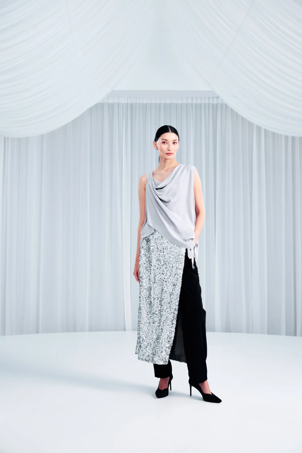 Юбка Jessy  ( Цвет Серебристый )