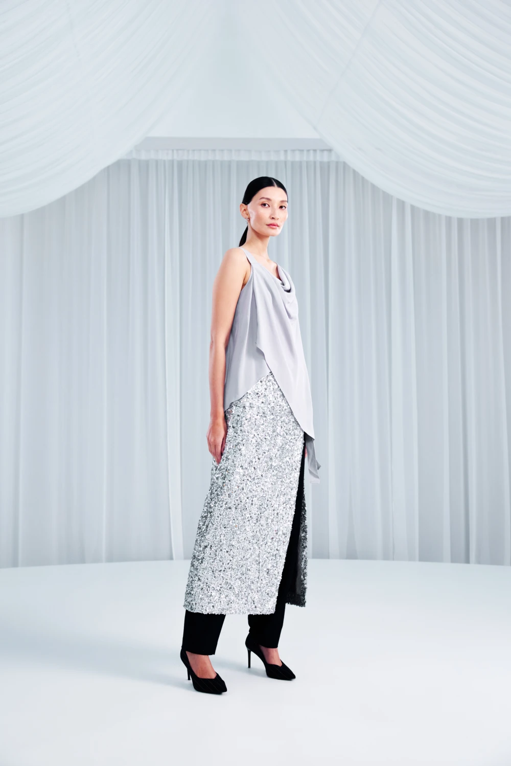 Юбка Jessy  ( Цвет Серебристый )