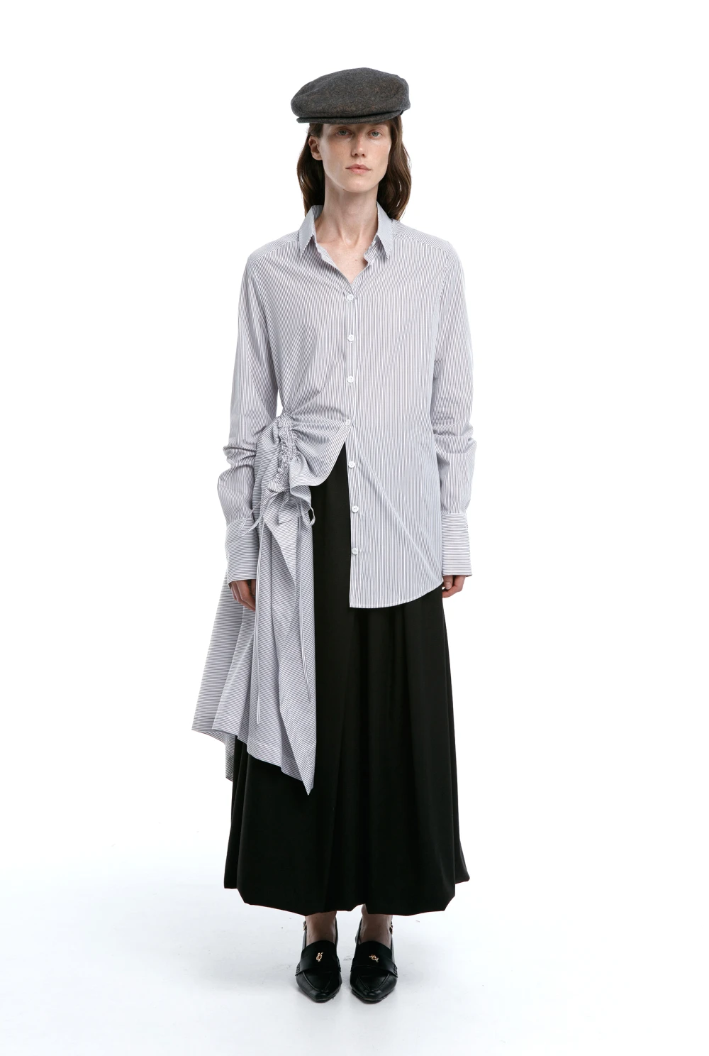 Рубашка Ixora ( Цвет Белый в коричневую полоску )