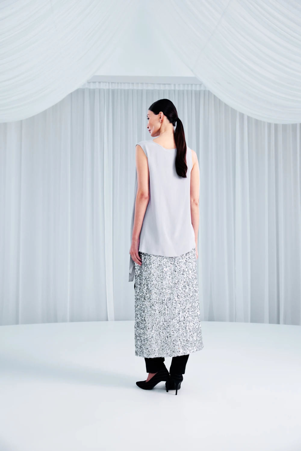 Юбка Jessy  ( Цвет Серебристый )